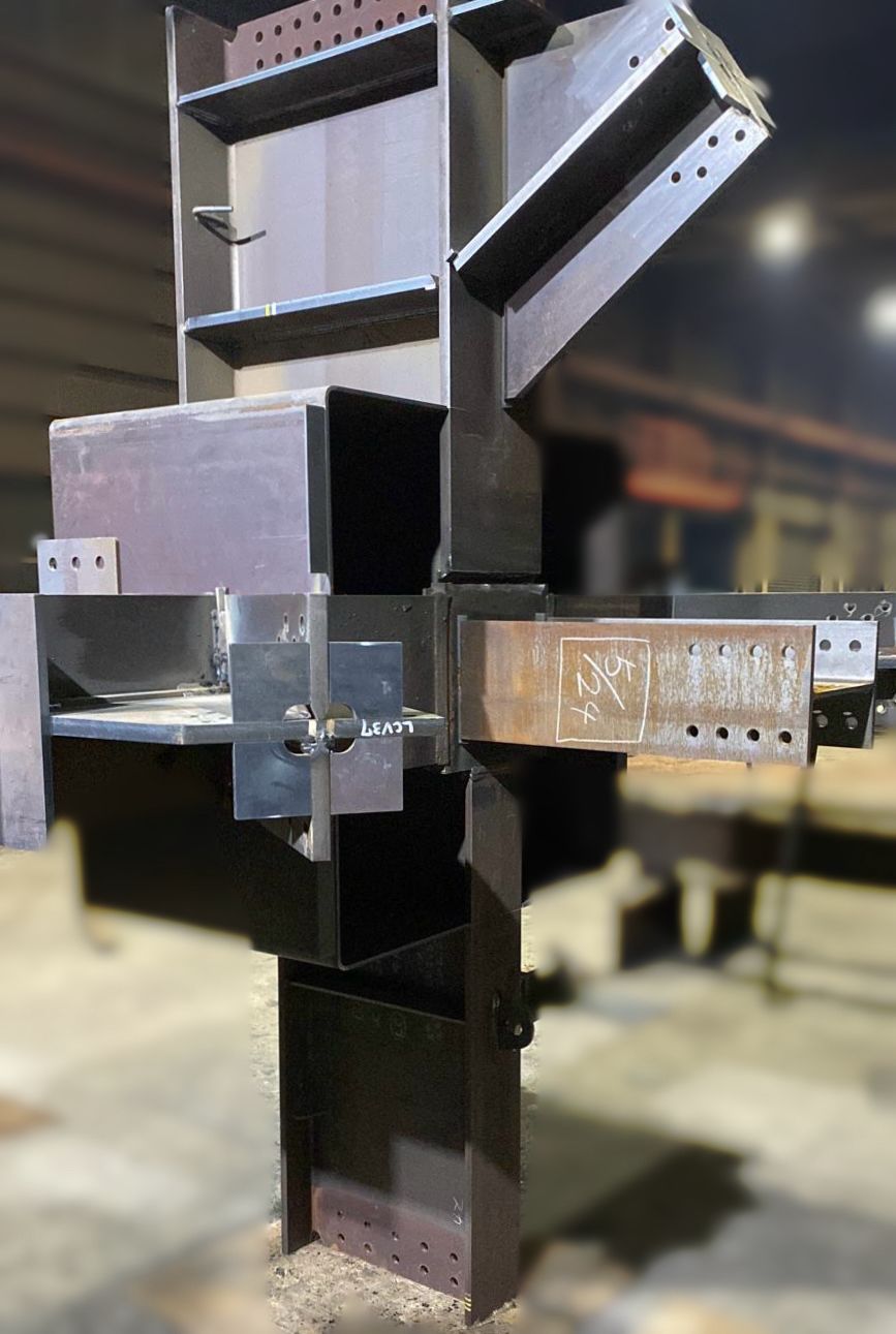 Detalhe de solda em viga